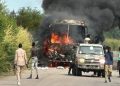 Juba – Kampala Bound Bus Torched