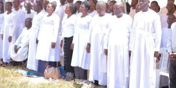 815 new staff inaugurated as over 300 followers join Bisaka’s Faith of Unity in Kyejonjo