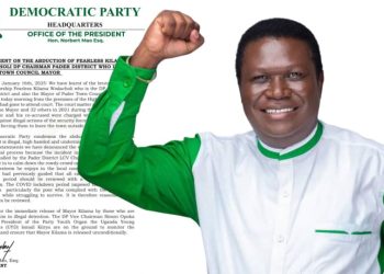 DP Condemns Abduction of Pader Mayor Kilama Wodacholi