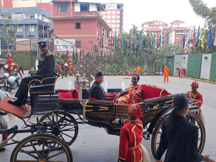 Nepal’s President Ramchandra Welcomes Uganda’s High Commissioner Prof Joyce Kikafunda