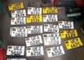 Stolen Motorcycle Number Plates recovered by Police in Lwengo