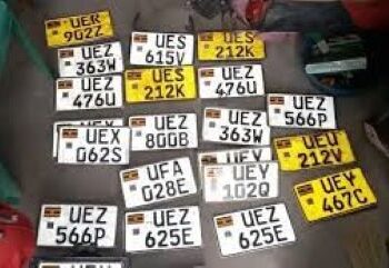 Stolen Motorcycle Number Plates recovered by Police in Lwengo