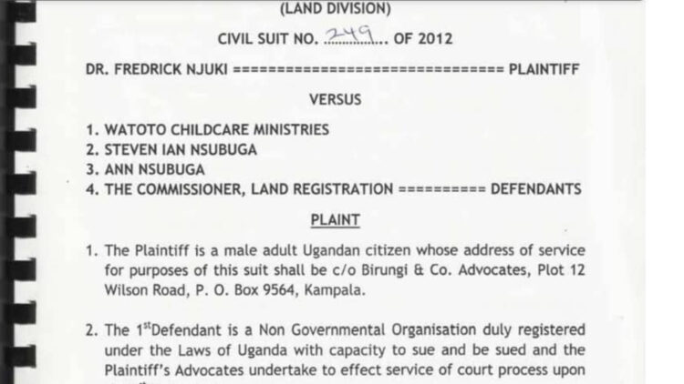 Watoto Church Land Case in Legal Limbo for Over a Decade