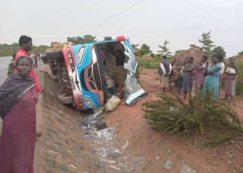 Baby Coach Bus Involved in Crash