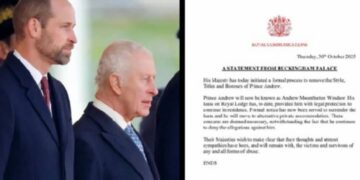 King Charles Strips Prince Andrew of Titles, Evicts Him from Royal Residence