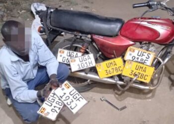 Police arrest two motorcycle theft suspects in Lamwo with exhibits