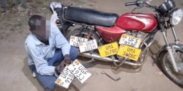 Police arrest two motorcycle theft suspects in Lamwo with exhibits