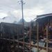 Fire Guts timber building in seeta near Mogas Petro station