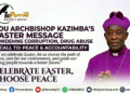 Archbishop Kazimba Condemns Corruption, Drug Abuse in Easter Message, Calls for Peace